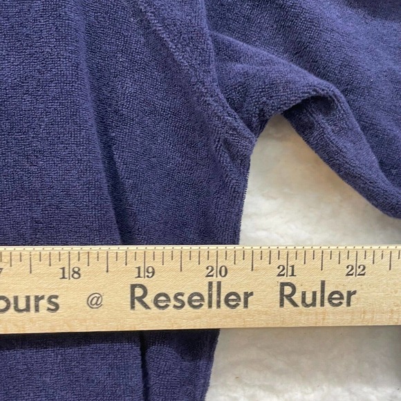 Vintage Reebok Hoodie Womens Large Blue Detroit Pistons Crop Velour 90s Retro - Picture 11 of 13